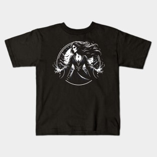 Moonlit Sorceress - Dark Fantasy Kids T-Shirt